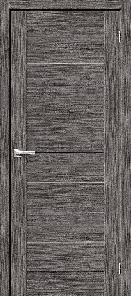 Дверь межкомнатная, эко шпон модель-21, Grey Melinga