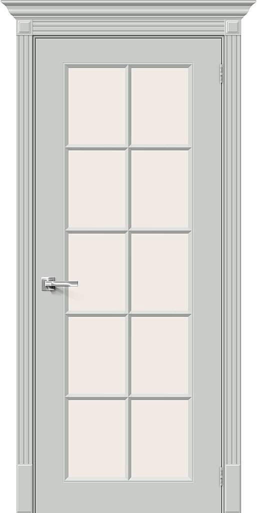 Дверь межкомнатная Скинни-11.1 ПО White Сrystal, Grace