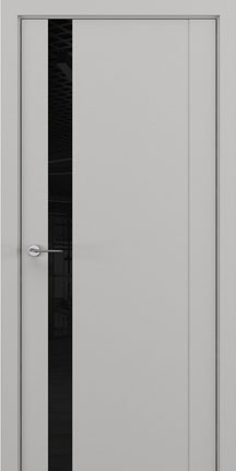 Межкомнатная дверь S S26 Мателак Silver Grey, экошпон, Серый матовый