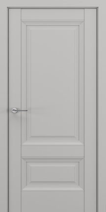 Межкомнатная дверь Турин В2 ДГ, Экошпон, матовый серый