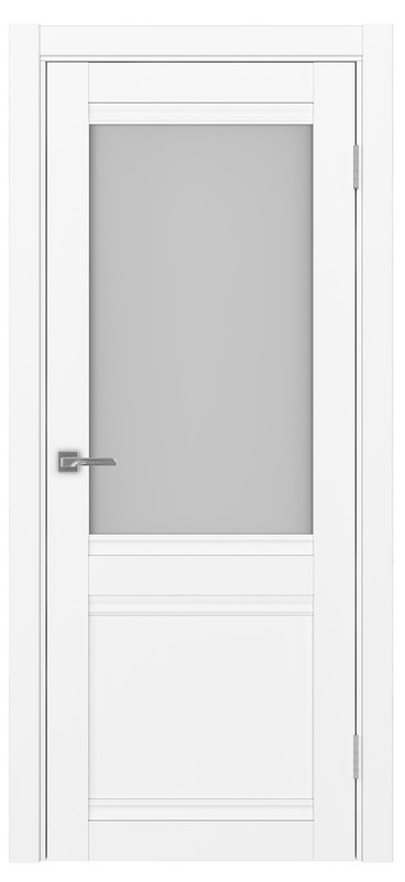Дверь межкомнатная Турин-502U.21 ДО сатин, Белый снежный