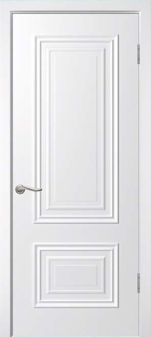 Ульяновская дверь межкомнатная Гранд-1 ДГ, Эмаль белая
