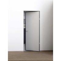 Скрытая дверь Невидимка 700 Reverse, INVISIBLE, под покраску, матовая алюминиевая кромка с 4х сторон