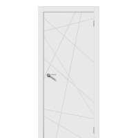 Дверь Межкомнатная, модель Вектор, глухая, эмаль белая