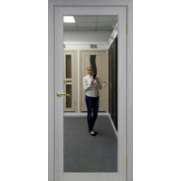 Дверь межкомнатная Турин-501.1 ДО зеркало, Дуб серый