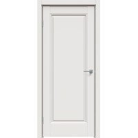 Межкомнатная дверь экошпон 658 ДГ, Белоснежно матовый