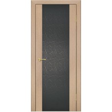 По стилю дверей,Дверь Геона Мираж, Триплекс черный с шелкографией, ПВХ, Венге светлый 10