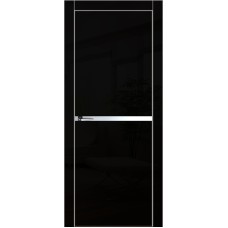 По материалу дверей,Дверь Геона Gloss-1 ДГ, AL кромкой, Высокий глянец, Черный VG