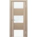 Дверь Геона Ремьеро-4 3D-006, Триплекс белый, ПВХ-шпон, Кофе сс 5010