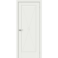 Дверь межкомнатная Прима-10.Ф2 ПГ Эмалит, цвет White Matt
