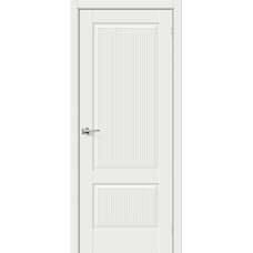 По материалу дверей,Дверь межкомнатная Прима-12.Ф7 ПГ Эмалит, цвет White Matt