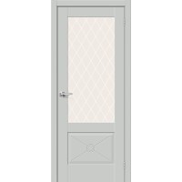 Дверь межкомнатная Прима-13.Ф2.0.0 White Сrystal, Эмалит, цвет Grey Matt