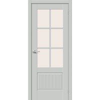 Дверь межкомнатная Прима-13.Ф7.0.1 White Сrystal, Эмалит, цвет Grey Matt