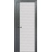 Дверь Геона Флеш-1/1 3D, Триплекс белый, Синхропоры графит/ Софт милк