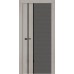 Дверь Геона Флеш-2/1 3D, Триплекс черный, Реалвуд латте/Софт графит