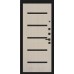 Входная дверь Лабиринт, PIANO 01 - Беленый дуб, стекло черное