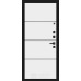 Входная дверь Лабиринт, PIANO 25 -Белый софт, черный молдинг