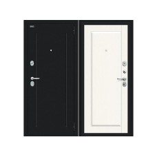 Входные двери,Дверь входная, Steel Russia - Сьют Kale, Букле черное/White Wood