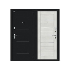 Входные двери,Дверь входная, Steel Russia - Техно Kale, Букле черное/Bianco Veralinga