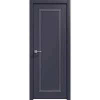 Дверь Геона Альба-10 ДГ, ПВХ-шпон, Софт чернильный серебро по контуру