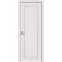 Дверь Геона Альба-10 ДГ, ПВХ-шпон, Софт милк серебро по контуру