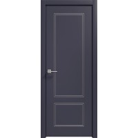 Дверь Геона Альба-11 ДГ, ПВХ-шпон, Софт чернильный серебро по контуру