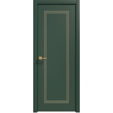 Межкомнатные двери,Дверь Геона Альба-12 ДГ, ПВХ-шпон, Софт авокадо зеленая золото по контуру