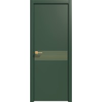 Дверь Геона Альба-8 ДГ, ПВХ-шпон, Софт авокадо зеленое золото по контуру