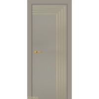 Дверь Геона Альба-1 ДГ, ПВХ-шпон, Софт мокко золото по контуру