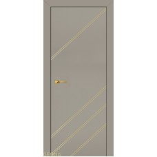 Межкомнатные двери,Дверь Геона Альба-4 ДГ, ПВХ-шпон, Софт мокко золото по контуру
