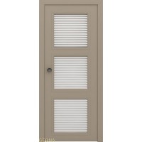 Дверь Геона GL 3 ДГ, ПВХ-шпон, Софт Мокко/ Софт Милк