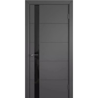 Межкомнатная дверь VFD Trivia ДО Black Gloss, эмаль graphite