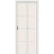 Системы открывания,Дверь складная, межкомнатная Эмалит, Твигги-11.3 White Matt/ Magic Fog
