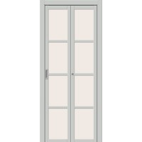 Дверь складная, межкомнатная Эмалит, Твигги-11.3 Grey Matt / Magic Fog