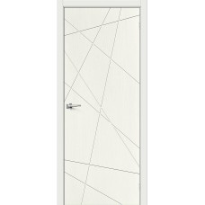 По материалу дверей,Дверь межкомнатная Граффити-5 ПГ эмаль, цвет белый ST Whitey