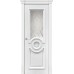Дверь Геона Ренессанс 6 Сатинат светлый с гравировкой, ПВХ-шпон, Софт милк серебро по контуру