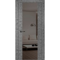 Дверь Геона Lumio-M2, Зеркало бронза, ПВХ, Лофт металл