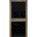 Дверь Геона Lumio-B, Лакобель черный с гравировкой, ПВХ, Сланец грей 2540