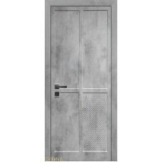 Межкомнатные двери,Дверь Геона Фуджи-1 ДГ, ПВХ-шпон, Бетон светлый