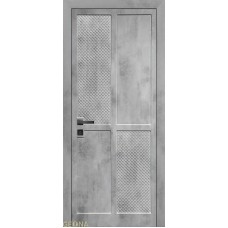 Межкомнатные двери,Дверь Геона Фуджи-2 ДГ, ПВХ-шпон, Бетон светлый