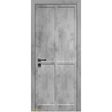Межкомнатные двери,Дверь Геона Фуджи-3 ДГ, ПВХ-шпон, Бетон светлый