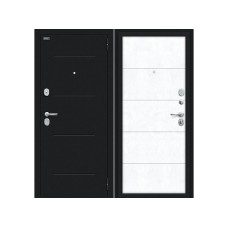 Входные двери,Дверь входная, Steel Russia - Граффити-1, Букле черное/Snow Art