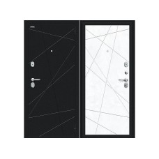 Входные двери,Дверь входная, Steel Russia - Граффити-5, Букле черное/Snow Art