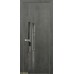 Дверь Геона Лавия-1 ДО Зеркало графит, алюминиевая кромка хром/черная, ПВХ, Серый камень