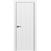 Дверь Геона Лавия-5 ДГ алюминиевая кромка хром/черная, ПВХ-Шпон, Софт айс