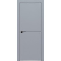 Дверь Геона Лавия-7 ДГ алюминиевая кромка хром/черная, ПВХ-Шпон, Софт маус
