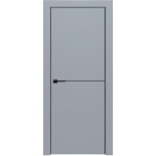 Межкомнатные двери,Дверь Геона Лавия-7 ДГ алюминиевая кромка хром/черная, ПВХ-Шпон, Софт маус