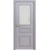 Дверь Геона Вива-3 ДО Сатинат светлый с гравировкой, ПВХ-шпон, Софт маус