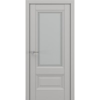 Межкомнатная дверь Турин В2 ДО Сатинато, Экошпон, матовый серый