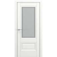 Межкомнатная дверь Турин В3 ДО Сатинато, Экошпон, матовый белый
